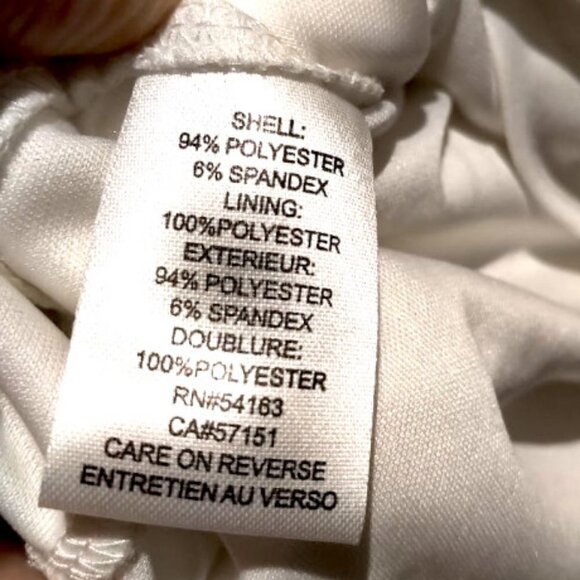 NWOT RARE Calvin Klein Sleeveless Textured Crepe Sheath Dress in Ivory White - Picture 11 of 16